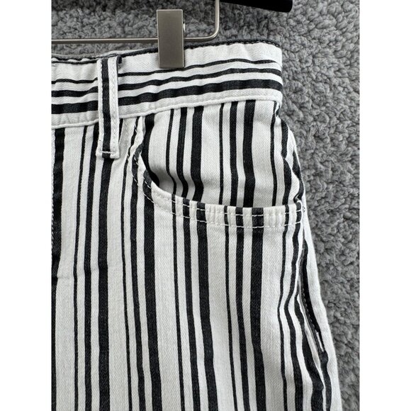Urban Outfitters BDG Black & White Striped Ankle Straight Leg Jeans Size 26 - Picture 5 of 9